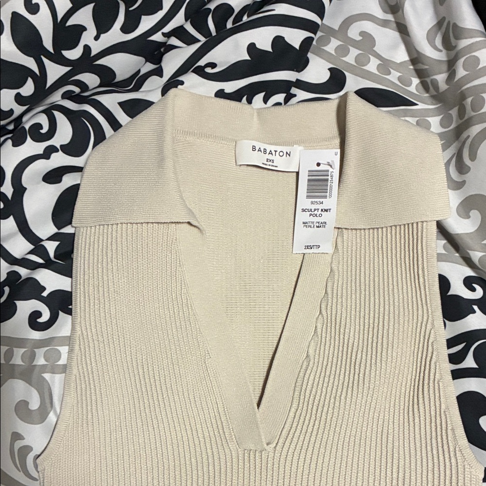 Babaton V-Neck Sweater in Cream